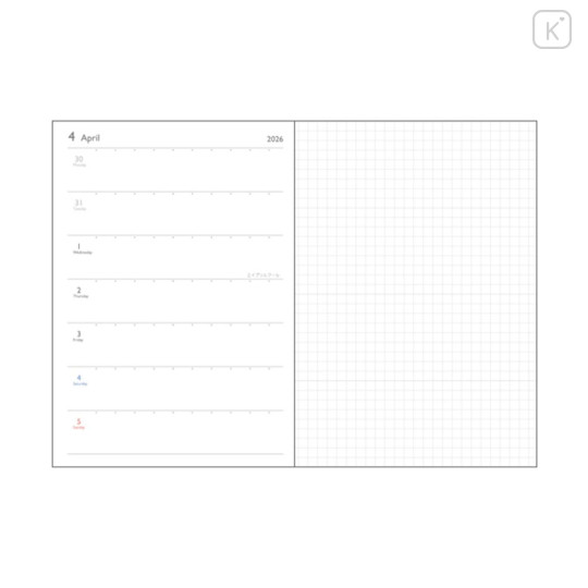 Japan Moomin B6 Planner Weekly Schedule Book - Meteor Night 2026 - 3