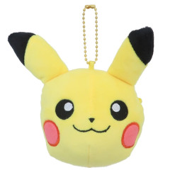 Japan Pokemon Mascot Holder Mini Plush Pouch - Pikachu