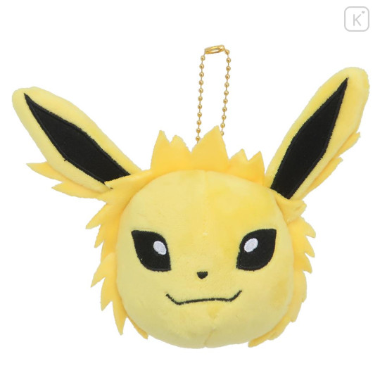 Japan Pokemon Mascot Holder Mini Plush Pouch - Eevee Evolution : Jolteon - 1