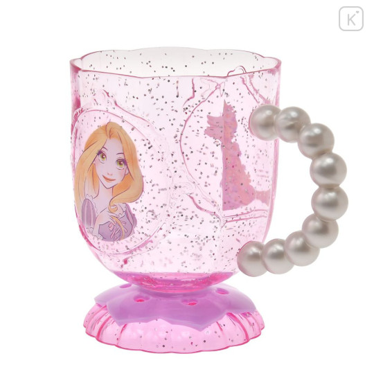 Japan Disney Clear Cup - Rapunzel : Pearl Smile - 3