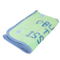 Japan Obungu to Issho Flannel Lap Blanket - Mint Green - 3