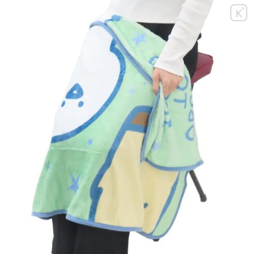 Japan Obungu to Issho Flannel Lap Blanket - Mint Green - 4