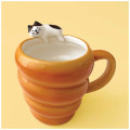 Japan Decole 3D Porcelain Mug - Concombre Cat Relax on Large Bread - 3