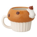Japan Decole 3D Porcelain Mug - Concombre Cat Relax on Large Bread Muffin - 2