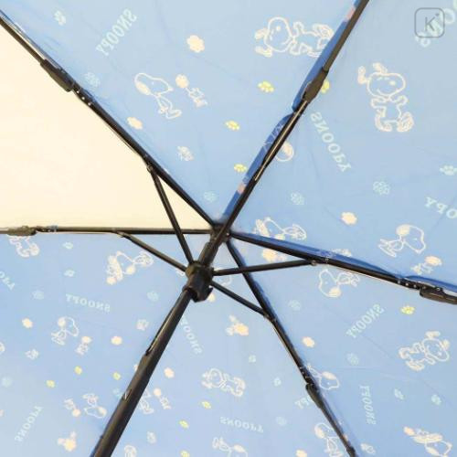 Japan Peanuts Folding Umbrella - Snoopy & Woodstock : Blue - 5