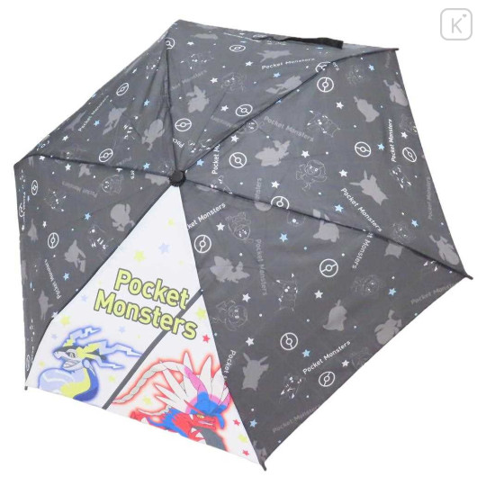 Japan Pokemon Folding Umbrella - Miraidon & Koraidon Grey Star - 2
