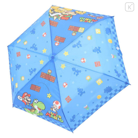 Japan Super Mario Folding Umbrella - Super Mario Brothers Yoshi Blue - 2