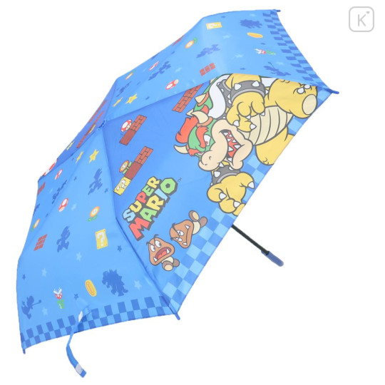 Japan Super Mario Folding Umbrella - Super Mario Brothers Yoshi Blue - 3