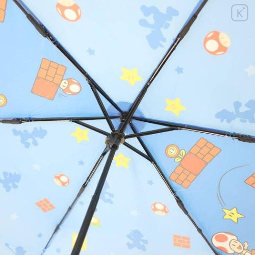 Japan Super Mario Folding Umbrella - Super Mario Brothers Yoshi Blue - 6