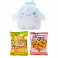 Japan Sanrio Original Character-shaped Drawstring Bag with Snack - Cinnamoroll - 3