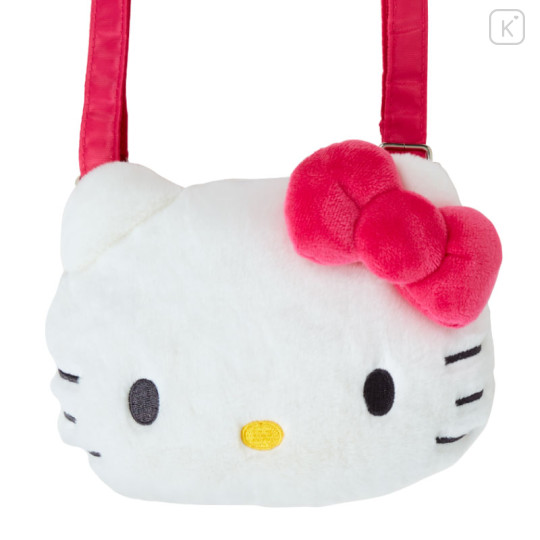 Japan Sanrio Original Kids Face-Shaped Shoulder Bag with Snack - Hello Kitty - 2