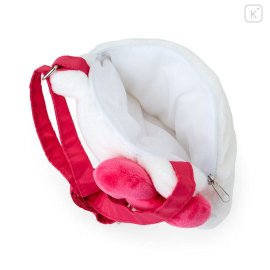 Japan Sanrio Original Kids Face-Shaped Shoulder Bag with Snack - Hello Kitty - 3