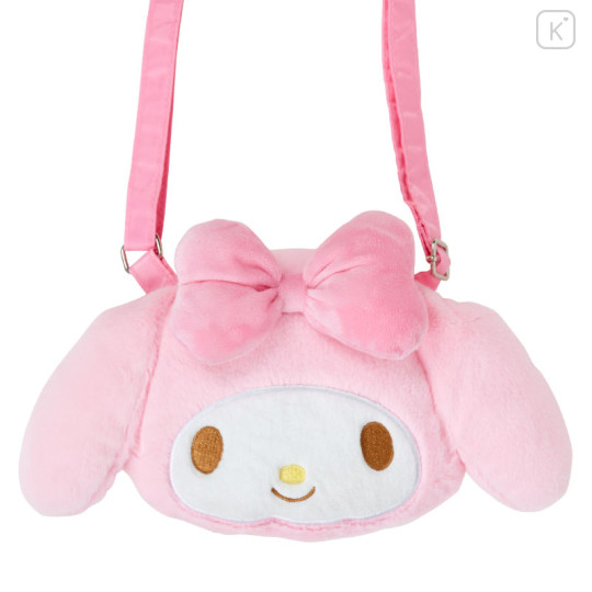 Japan Sanrio Original Kids Face-Shaped Shoulder Bag with Snack - My Melody - 2