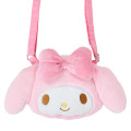 Japan Sanrio Original Kids Face-Shaped Shoulder Bag with Snack - My Melody - 2
