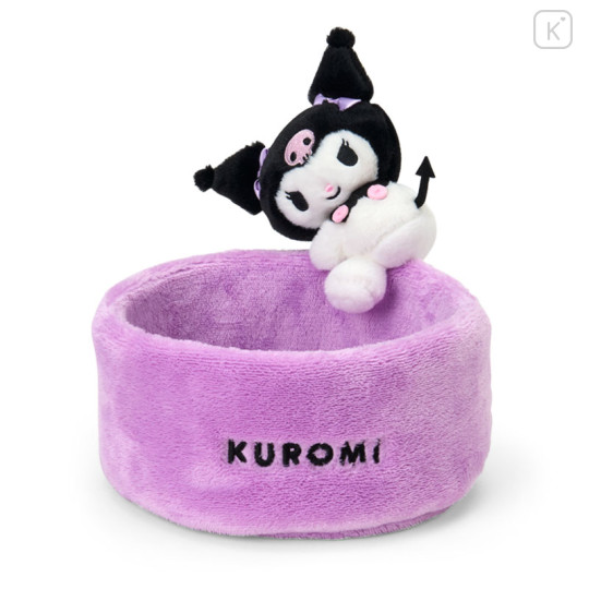 Japan Sanrio Original Mascot Round Accessory Case - Kuromi - 1