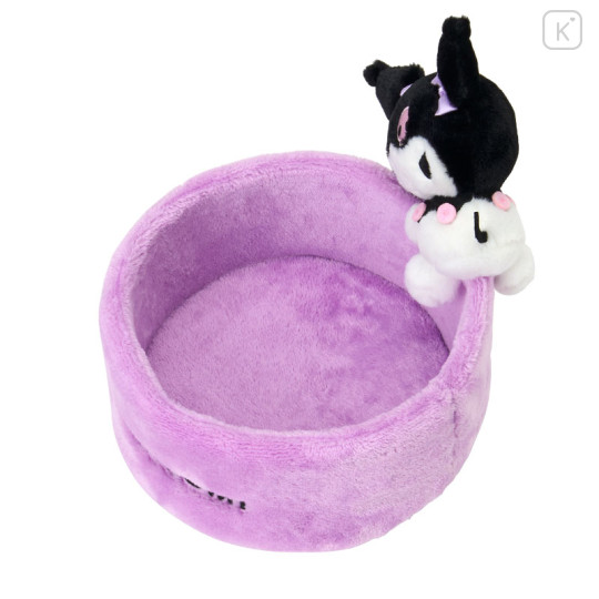 Japan Sanrio Original Mascot Round Accessory Case - Kuromi - 2