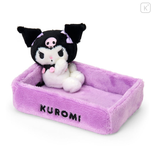 Japan Sanrio Original Mascot Rectangle Accessory Case - Kuromi - 2