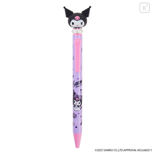 Japan Sanrio Action Mascot Ballpoint Pen - Kuromi : Bobbing Head Cheeky But Charming - 1