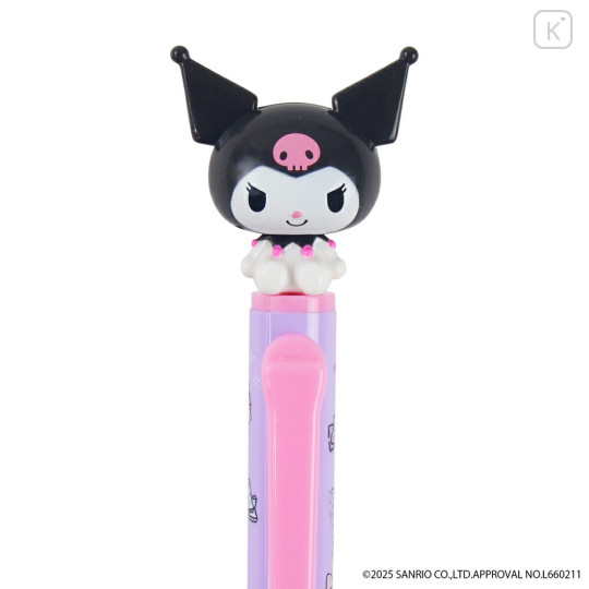 Japan Sanrio Action Mascot Ballpoint Pen - Kuromi : Bobbing Head Cheeky But Charming - 2
