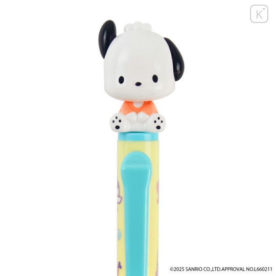 Japan Sanrio Action Mascot Ballpoint Pen - Pochacco : Bobbing Head Dessert Yellow - 3