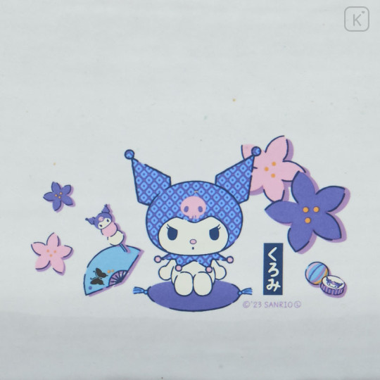Japan Sanrio Banko Ware Sanma Plate - Kuromi : Bellflower - 3