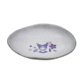 Japan Sanrio Banko Ware Oval Bowl - Kuromi : Bellflower - 1