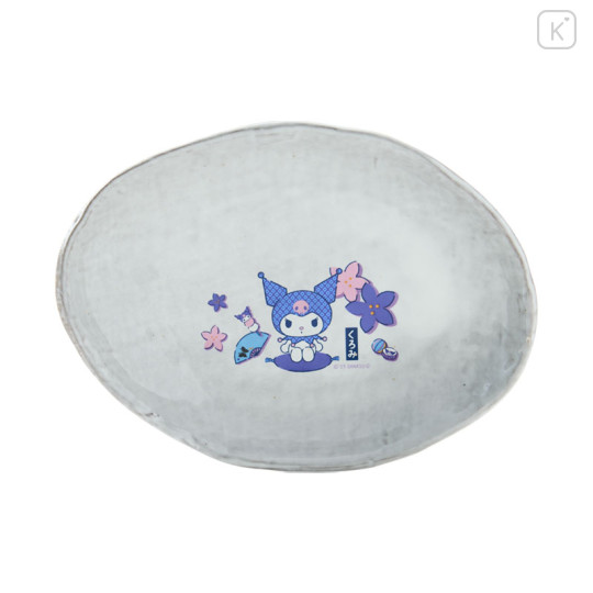 Japan Sanrio Banko Ware Oval Bowl - Kuromi : Bellflower - 2