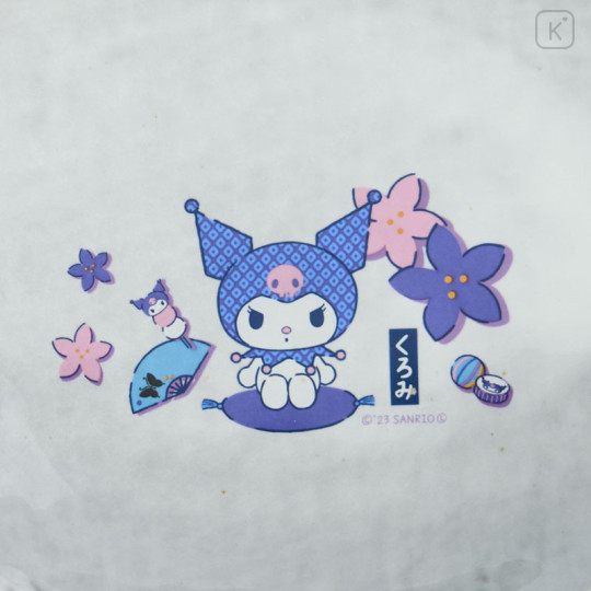 Japan Sanrio Banko Ware Oval Bowl - Kuromi : Bellflower - 3