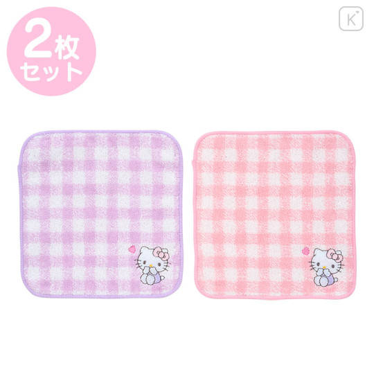 Japan Sanrio Original Embroidery Petit Towel Set - Hello Kitty - 1
