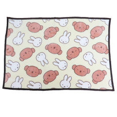 Japan Miffy Fluffy Throw Blanket - Boris & Miffy : Light Yellow