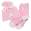 Japan Miffy Warm Socks & Drawstring Bag - Miffy : Pink - 1