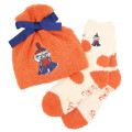 Japan Moomin Warm Socks & Drawstring Bag - Little My : Orange Beige - 1