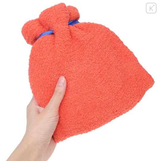 Japan Moomin Warm Socks & Drawstring Bag - Little My : Red Orange - 2