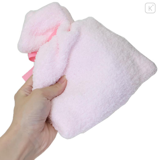 Japan Peanuts Warm Socks & Drawstring Bag - Snoopy : Snowman Pink - 2