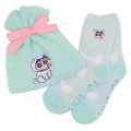 Japan Crayon Shin-chan Warm Socks & Drawstring Bag - Shinnosuke Nohara & Shiro : Turquoise - 1