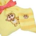 Japan Crayon Shin-chan Warm Socks & Drawstring Bag - Shinnosuke Nohara : Cat Yellow Stripe - 3