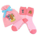 Japan Disney Warm Socks & Drawstring Bag - Lady and the Tramp : Pink - 1