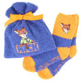 Japan Disney Warm Socks & Drawstring Bag - Zootopia : Purple Orange - 1