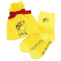 Japan Disney Warm Socks & Drawstring Bag - Pooh : Hunny Yellow - 1