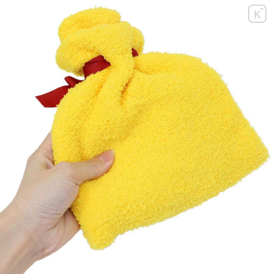 Japan Disney Warm Socks & Drawstring Bag - Pooh : Hunny Yellow - 2