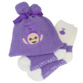 Japan Teletubbies Warm Socks & Drawstring Bag - White Purple Tinky Winky - 1