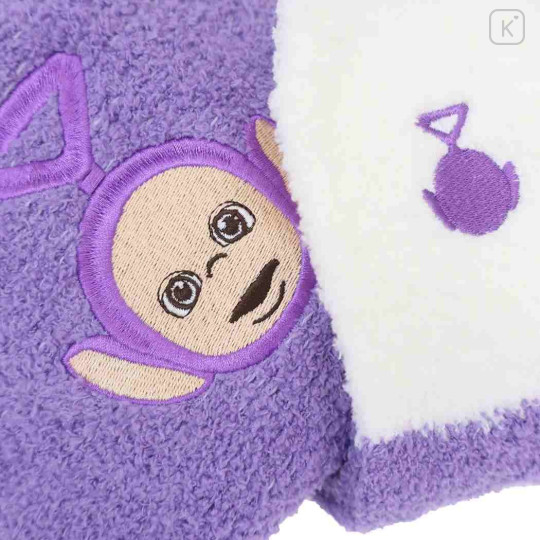 Japan Teletubbies Warm Socks & Drawstring Bag - White Purple Tinky Winky - 3