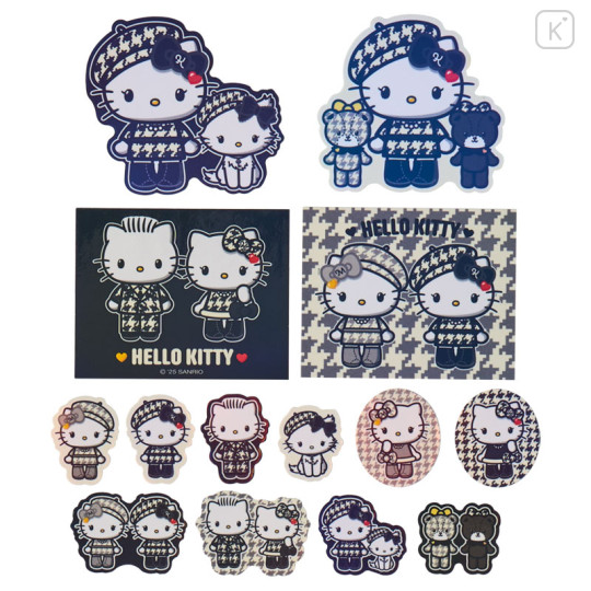 Japan Sanrio Original Sticker Set - Hello Kitty : Monochrome Girly Twin Coordinate - 2