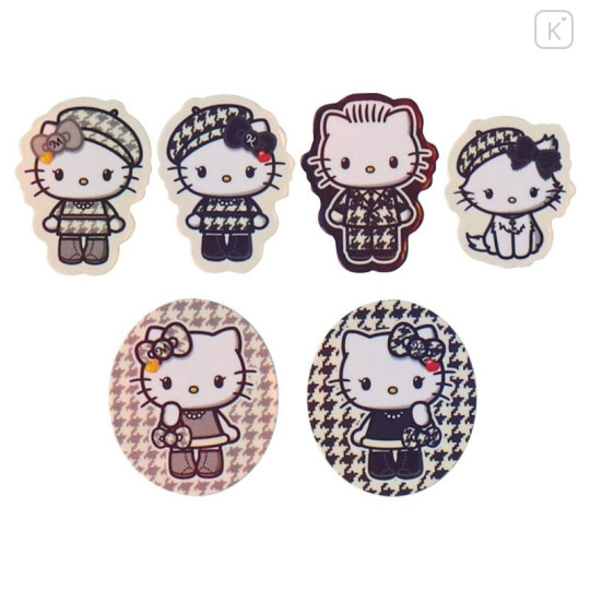Japan Sanrio Original Sticker Set - Hello Kitty : Monochrome Girly Twin Coordinate - 4