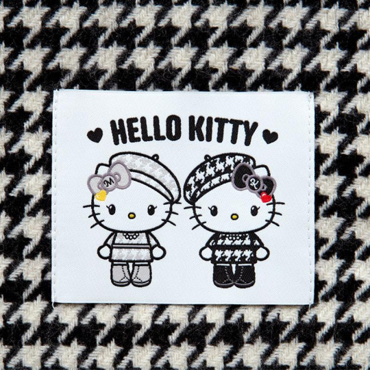 Japan Sanrio Original Scarf - Hello Kitty & Hello Mimmy : Monochrome Girly Twin Coordinate - 2
