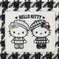Japan Sanrio Original Square Pouch - Hello Kitty & Hello Mimmy : Monochrome Girly Twin Coordinate - 4