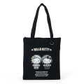 Japan Sanrio Original Tote Bag - Hello Kitty & Hello Mimmy : Monochrome Girly Twin Coordinate - 1