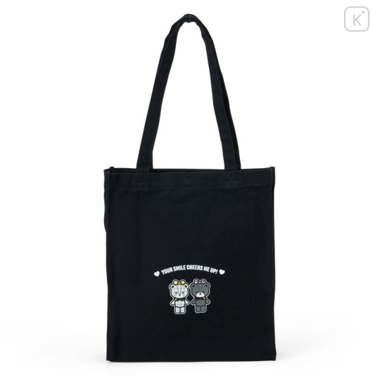 Japan Sanrio Original Tote Bag - Hello Kitty & Hello Mimmy : Monochrome Girly Twin Coordinate - 2