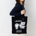 Japan Sanrio Original Tote Bag - Hello Kitty & Hello Mimmy : Monochrome Girly Twin Coordinate - 6