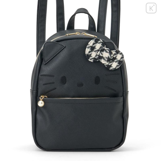 Japan Sanrio Original Face-shaped Backpack - Hello Kitty : Monochrome Girly Twin Coordinate - 4